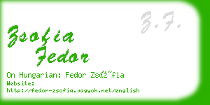 zsofia fedor business card